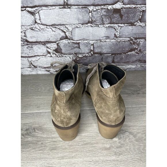 TONI PONS Winter Taupe Suede Ankle High Top Lace Heel Booties Women 41EU/10.5M - Picture 7 of 16